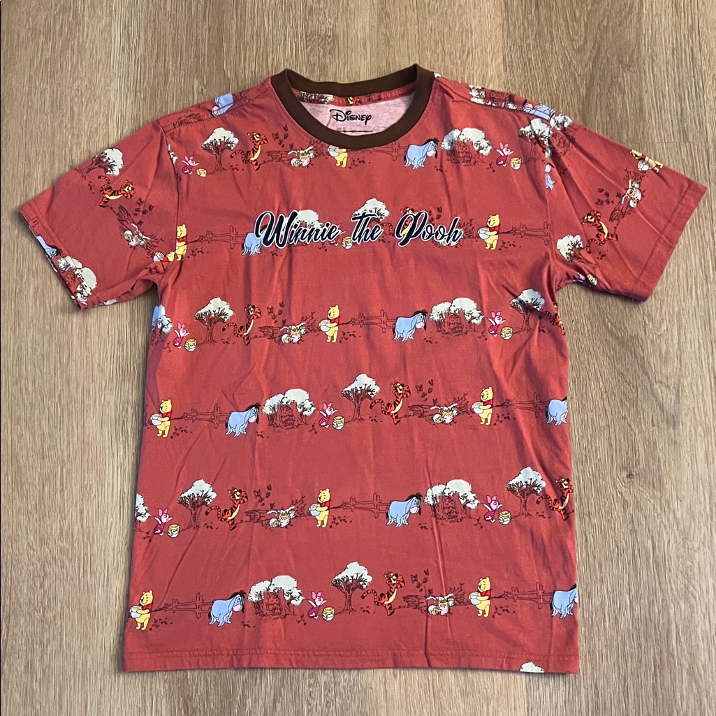 Disney Winnie The Pooh Tee - Red And Brown